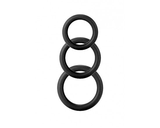 Shots Twiddle - Enkle penisringer 3pk Sort 1